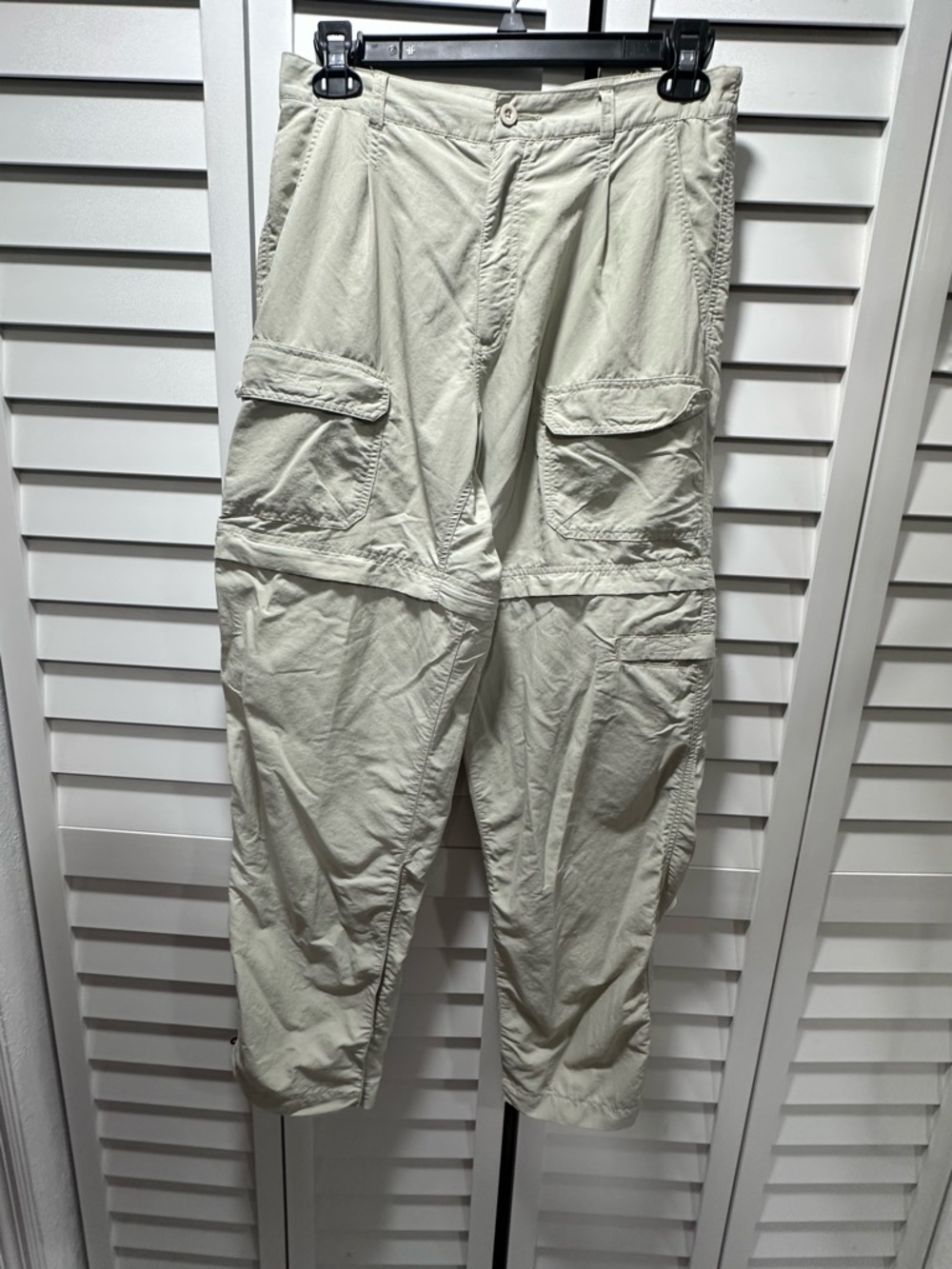 Royal Robbins Light Beige Cargo Convertible Pants
